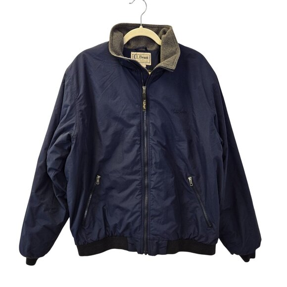 L.L. Bean Fleece Lined Warm Up Bomber Jacket Size Large - Picture 1 of 8